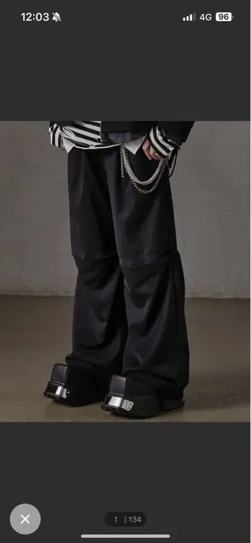 그랑시 블랙 슬랙스 M 사이즈