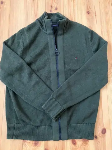 TOMMY HILFIGER XL 올리브 그린 가디건