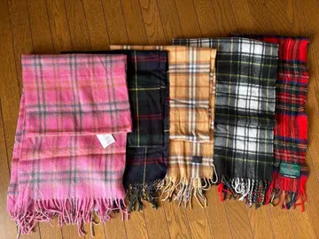 체크 무늬 머플러 5개 묶음 판매