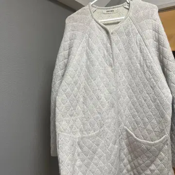 COCO DEAL 퀼팅 니트 아우터 화이트