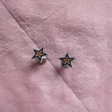 별 모양 실버 커프스 링크