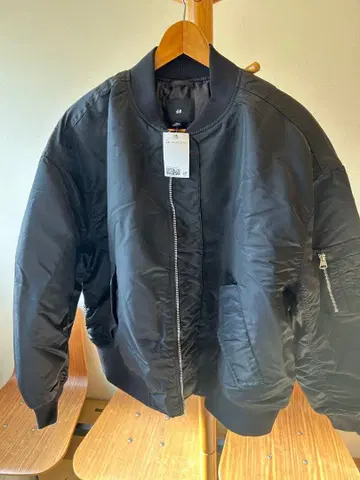 H&M MA-1 오버사이즈 L 새상품 블랙