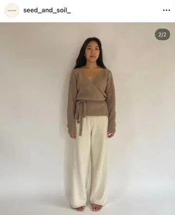 seed and soil 카슈쿨 니트 모카 free size