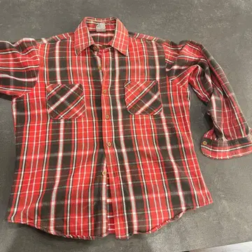 BIG MAC 70s 체크 무늬 플란넬 셔츠 M 사이즈