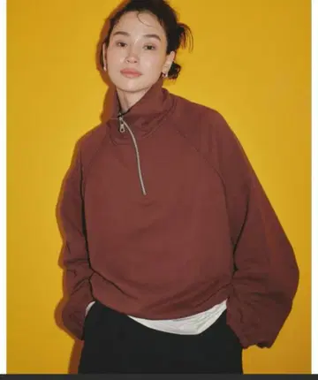 투데이풀 하프 ZIP 맨투맨 set