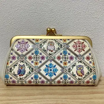 아사쿠사 문고 올빼미 가마구치 동전 지갑 가죽 귀여운 염색 유젠 어른