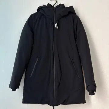 ZARA 블랙 후드 부착 다운 자켓 S