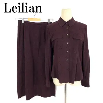 LA8747 레리안 스커트 셋업 보르도 빨간색 브라운 레이온 9