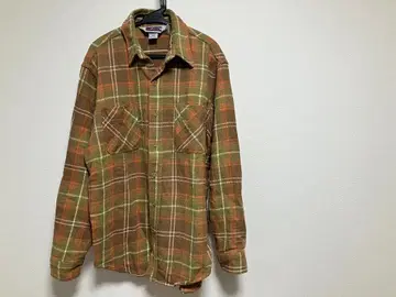 USA 제조 80s BIG MAC 빈티지 헤비 플란넬 셔츠 M 페이드