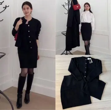 [anuans] 울 카포크 니트 세트