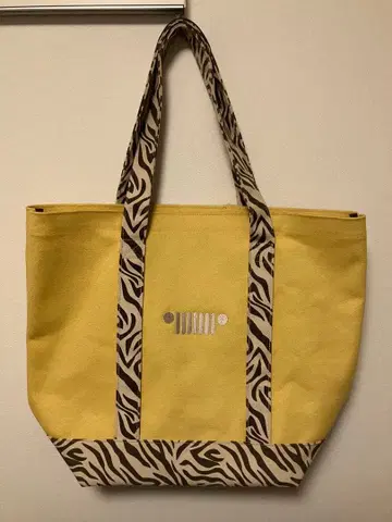 Jeep 캔버스 제브라 패턴 토트백