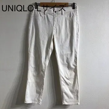 UNIQLO 여성용 화이트 팬츠 69-75cm L 사이즈
