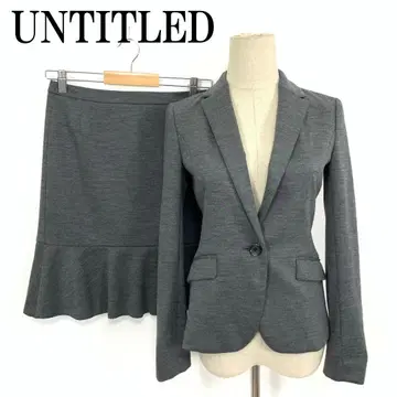 LA8751 언타이틀 스커트 수트 그레이 울 100% 1