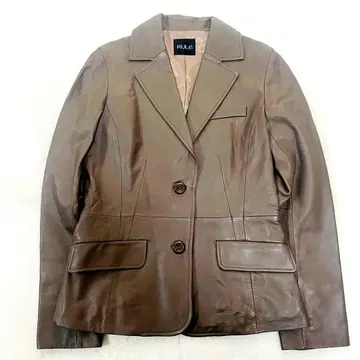 룰 RULe 양가죽 가죽 테일러드 자켓 모카 브라운 S