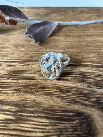 유니크한 실버 아트 반지