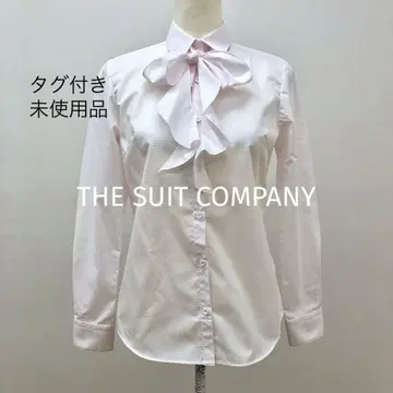 택 포함 미사용품 THE SUIT COMPANY 보타이 긴팔 블라우스