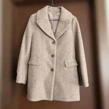 [택 포함] 두클라쎄 베이지 코트 모헤어