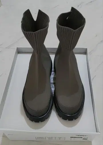 아메리카 홀릭 그레이 니트 부츠 M