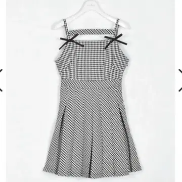 evelyn 체크 플리츠 원피스