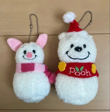 디즈니 푸우 피글렛 크리스마스 눈사람 인형 배지