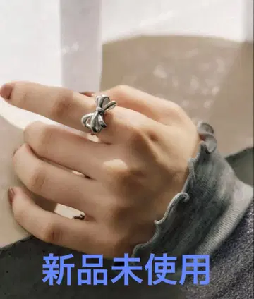 미사용 새상품 이아파피요네 레이디 리본 링