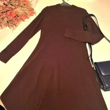 로렌 랄프 로렌 브라운 니트 원피스