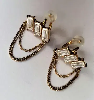 ete 에테 큐빅 비쥬 체인 귀찌 주얼리