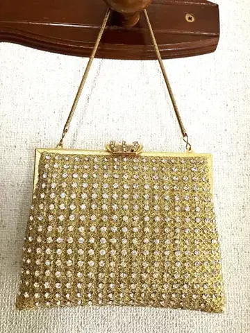 골드 크리스탈 비즈 파티 백