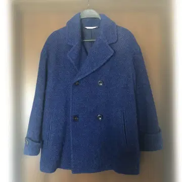 네이비 더블 브레스트 피 코트 오늘 한정 가격