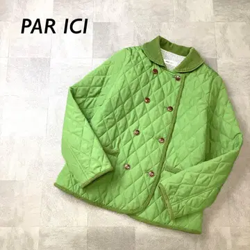 PAR ICI 더블 버튼 퀼팅 자켓 라이트 그린