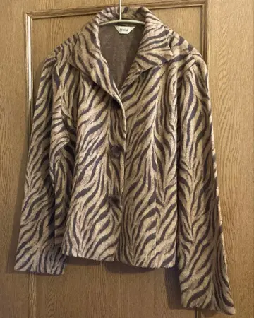 SENJA 호피 모헤어 버튼 자켓