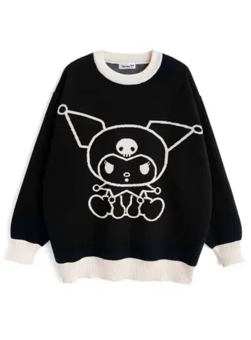 그레일 산리오 캐릭터즈 쿠로미 배색 니트탑[sf1187]