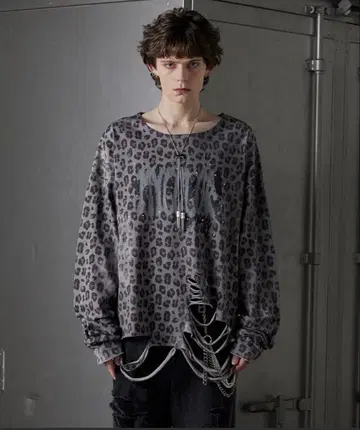 grancy 올 패턴 큐빅 그래픽 롱 T S 사이즈