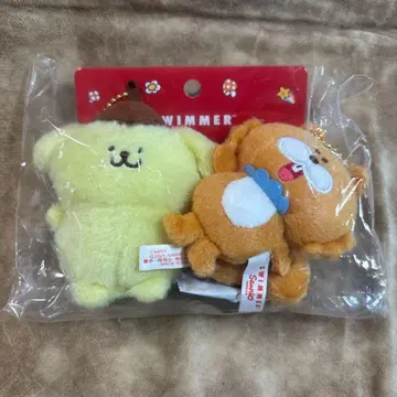 산리오 스위머 SWIMMER 폼폼푸딩 마스코트 홀더 세트