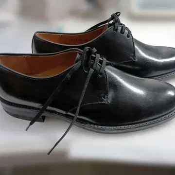 사용 제로 REGAL 블랙 가죽 드레스 슈즈