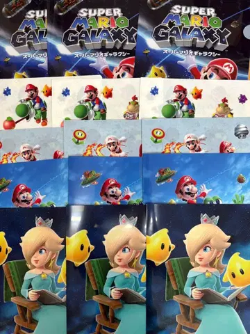 슈퍼 마리오 갤럭시 A4 클리어 파일 5종 세트 세븐일레븐 3세트
