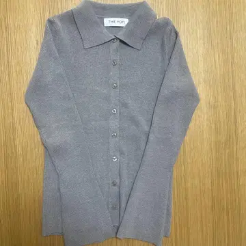 THE Yon 리브 니트 폴로 가디건