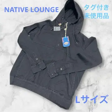 선착순 미사용품 NATIVE LOUNGE 후드티 블랙 L