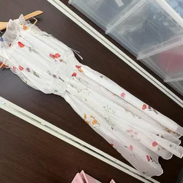 A14. 새상품 택 포함 SNIDEL 백리본 쉬폰 원피스 플라워