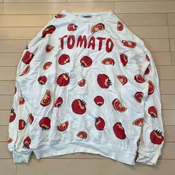 11.27 PUNYUS 푸뉴즈 트레이닝복 맨투맨 화이트 토마토 패턴 4