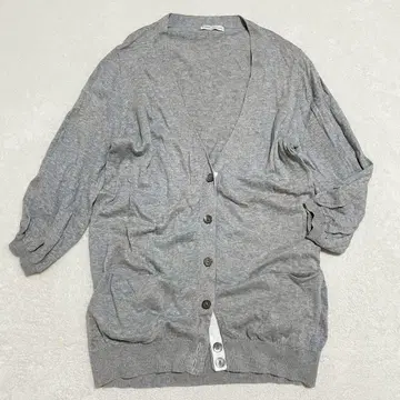 어스 뮤직 앤 이콜로지 V넥 롱 가디건 코튼 100%