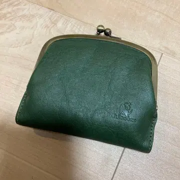 새상품급! 키소라 kissora 가마구치 접이식 지갑 그린 일본제