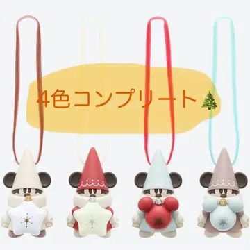 디즈니 크리스마스 릴린린 캡슐 토이 4색 세트 컴플리트