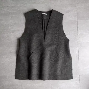 플라주 Plage 21aw V넥 울 베스트 그레이