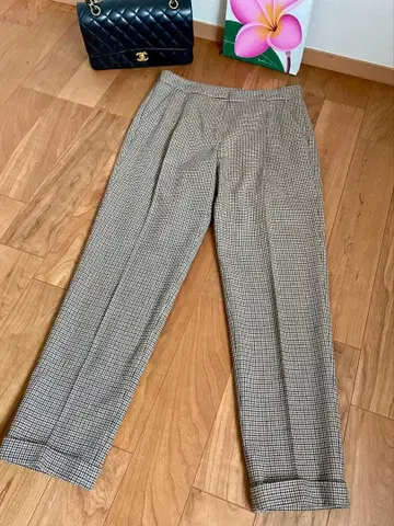 [ theory luxe ] 체크 무늬 울 팬츠