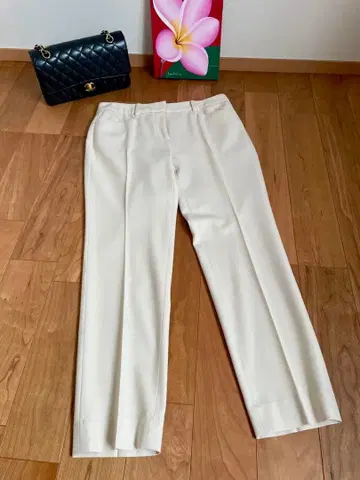 [ theory luxe ] 크림색 슬랙스 팬츠