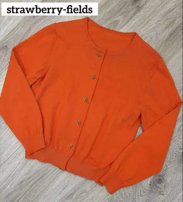strawberry-fields 오렌지 가디건 긴팔