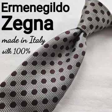 새상품급 ermenegildo zegna 그레이 도트 멋진 넥타이