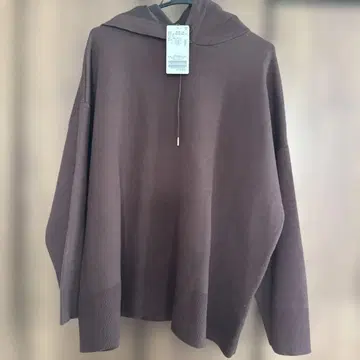 베이직 스톡 니트 W 페이스 후드티 브라운 새상품