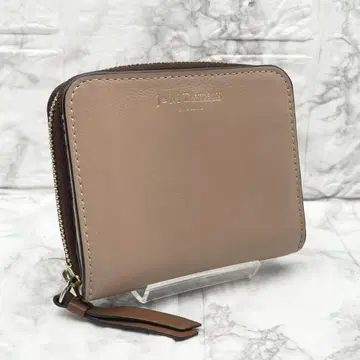 컨디션 최상 J&M DAVIDSON 접이식 지갑 컴팩트 지갑 베이지